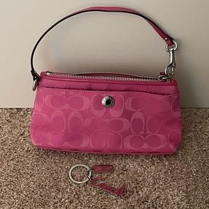 Coach Vintage Signature Wristlet Handbag Purse